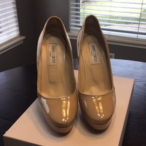Patent leather nude jimmy Choo heels
